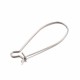 20 boucles d'oreille acier attache crochet 33x13mm