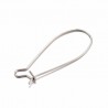 20 boucles d'oreille acier attache crochet 33x13mm