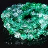 20 perles de  verre craquelées  rondes 8mm