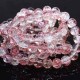 50 perles de  verre craquelées 8mm rose tendre