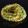 20 Perles de verre craquelées 8mm rondes orange/vert