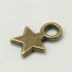 30 breloque etoiles  couleur bronze 10x8mm
