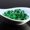 20 perles de verre craquelées VERT MENTHE 6mm rondes