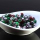50 perles de verre craquelées 6mm rondes
