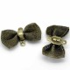 6 connecteurs noeud papillon résille bronze 18x9mm