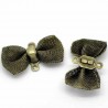 6 connecteurs noeud papillon résille bronze 18x9mm