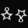 10 breloques etoiles argent plaque 10x12mm