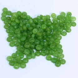 40 perles jade vert  boulier plates lentilles 4x2mm