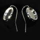 3 paires supports boucle d'oreille laiton argente  pour cabochon 12mm