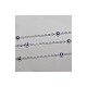 1mètre  de chaine fantaisie maille +boule laiton métal argenté 1,5mm