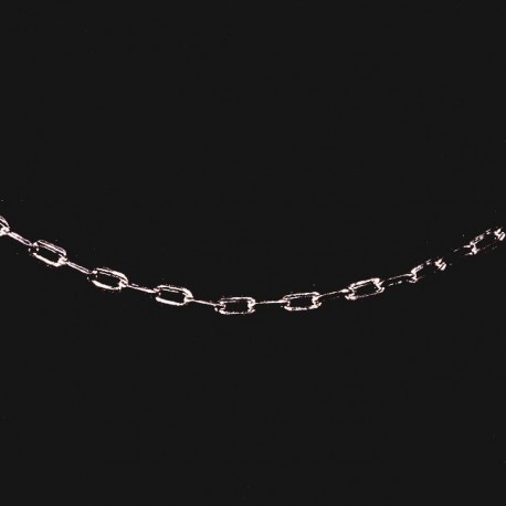 1metre de chaine laiton soudée argente CH030Y 4x2mm