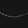 1metre de chaine laiton soudée argente CH030Y 4x2mm