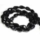 10 perles de cristal noire facettée goutte 15x10mm