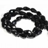 10 perles de cristal noire facettée goutte 15x10mm