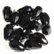 10 perles de cristal noire facettée goutte 15x10mm
