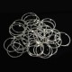 10 Anneaux ronds laiton  connecteur argent vif 18mm