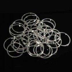 20 Anneaux ronds connecteur argent vif 18mm