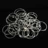 10 Anneaux ronds laiton  connecteur argent vif 18mm