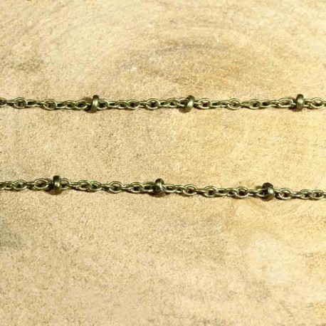 1 metre de chaine laiton soudée bronze 2x1,5mm