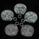 10 breloques sequin ethnique argenté 16mm