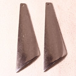 4 triangles  acier lisse grand modele  57x17 mm