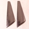 4 triangles  acier lisse grand modele  57x17 mm