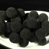 20 pompons boule rond 10mm noir