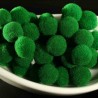 20 pompons boule peluche ronde 10mm vert prairie