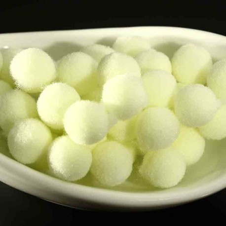 20 pompons boule rond coquille d'oeuf 10mm
