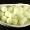 20 pompons boule rond coquille d'oeuf 10mm