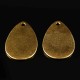 10 sequins  goutte bronze lisse plat 24x14mm