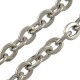 1 metre chaine acier inoxydable soudée 3x2mm argente platine