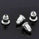 20 supports embout boucle d'oreille argente ventouse 6x5mm