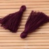 10 pompons breloque coton couleur prune violet 25x5mm