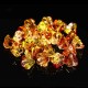 10 perles verre Tcheque fleur 8x6. Fuschia Lemon