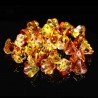 10 perles verre Tcheque fleur 8x6. Fuschia Lemon