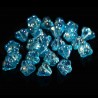 10 perles de verre Tchèque fleurs luster iris blue