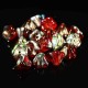 10 perles de  verre Tchèque  8x6mm Ruby Vitral