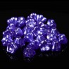 10 perles de verre Tchèque fleur  PURPLE SALVIA 8X6mm