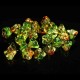 10 perles de verre Tchèque fleurs 8x6mm vert orange