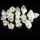 10 perles de verre Tchèque fleur crystal AB 8X6mm