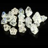 10 perles de verre Tchèque fleur crystal AB 8X6mm