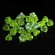 10 perles de  verre fleur Tchèque 8x6mm olivine AB