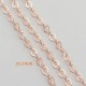 1 mètre CHC029Y chaine laiton or rose 3,5x2mm