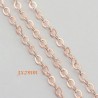 1 mètre CHC029Y chaine laiton or rose 3,5x2mm
