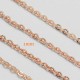 1 mètre chaine laiton maillon forçat plaque or rose 1,2mm