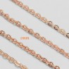 1 mètre I009 chaine laiton maillon forçat or rose 1x0,4mm
