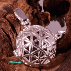 bola croisillon  plaqué argent 30mm