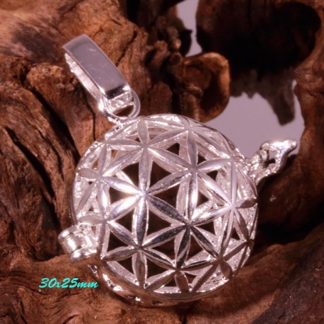bola croisillon  plaqué argent 30mm