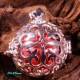bola de grossesse croix medievale plaqué argent 30mm